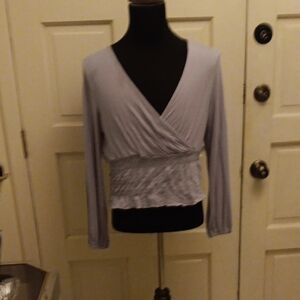 Chic Lavender V-Neck Blouse